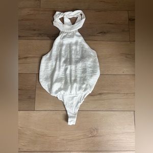 Blue Blush One Piece Tie Around Neck Top